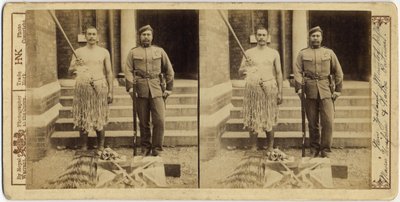New Zealand Mounted Rifles. Maoris Uniform and Native Costume, 1897 by English Photographer